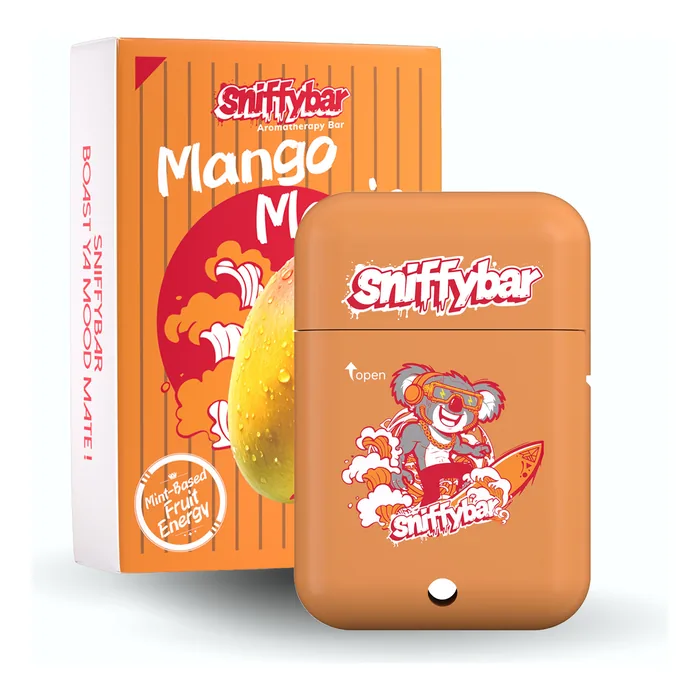 Sniffybar Mango Magic herbal diffuser with its retail box