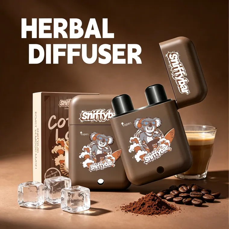 Sniffybar Coffee Latte with its retail box